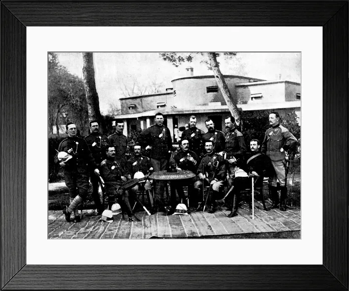 Framed Print : Group of officers of the Queen's Own Corps of Guides engaged in the Chitral Expedition, 1895 Framed Print : Group of officers of the Queen's Own Corps of Guides engaged in the Chitral Expedition, 1895