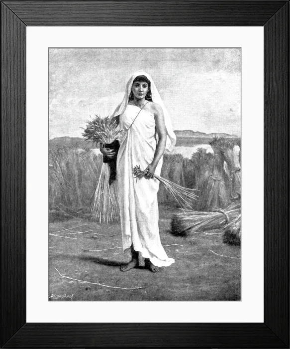 Framed Print : Pictures from the Royal Academy: Ruth - F. Goodall, R.A. 1895. Creator: George Meisenbach Framed Print : Pictures from the Royal Academy: Ruth - F. Goodall, R.A. 1895. Creator: George Meisenbach