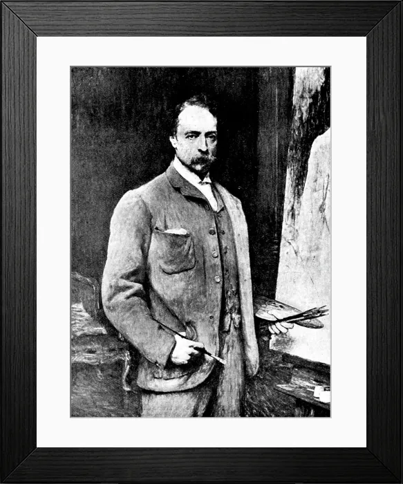 Framed Print : Our Leading Academicians, painted by themselves: Mr. William Quiller Orchardson, R.A. 1895. Creator: Unknown Framed Print : Our Leading Academicians, painted by themselves: Mr. William Quiller Orchardson, R.A. 1895. Creator: Unknown