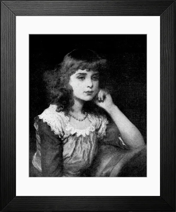 Framed Print : Beautiful Children at the Grafton Gallery: Little Stella - J. Sant, R.A. 1895. Creator: Unknown Framed Print : Beautiful Children at the Grafton Gallery: Little Stella - J. Sant, R.A. 1895. Creator: Unknown