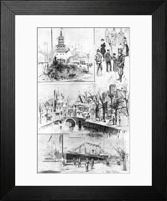 Framed Print : The Amsterdam Exhibition - opened on May 11, 1895. Creator: Unknown Framed Print : The Amsterdam Exhibition - opened on May 11, 1895. Creator: Unknown