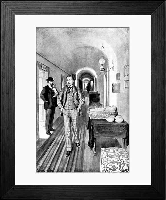 Framed Print : Adam Johnstone's Son: Johnstone hung about the reading-room and smoked a pipe... 1895 Framed Print : Adam Johnstone's Son: Johnstone hung about the reading-room and smoked a pipe... 1895