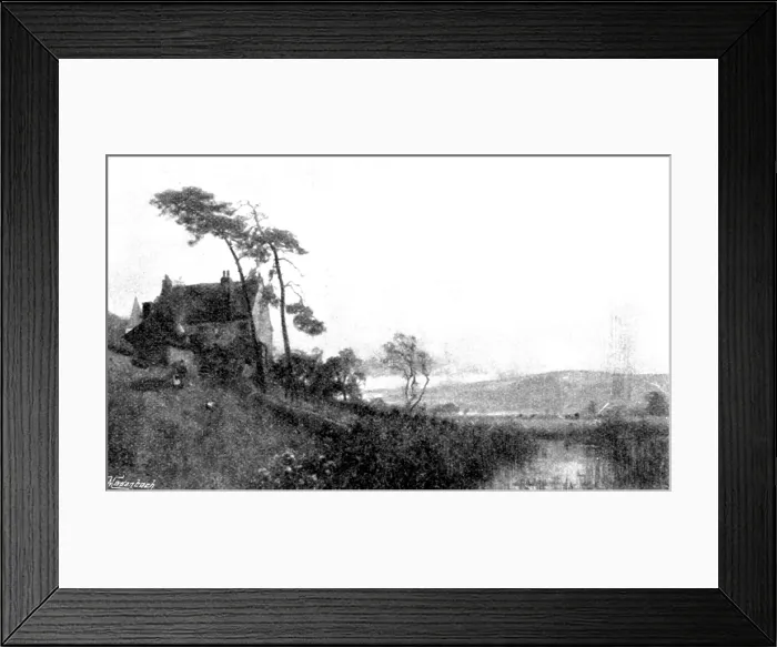 Framed Print : Pictures from the Royal Academy: A Sussex Homestead - E. A. Waterlow, A.R.A. 1895. Creator: George Meisenbach Framed Print : Pictures from the Royal Academy: A Sussex Homestead - E. A. Waterlow, A.R.A. 1895. Creator: George Meisenbach
