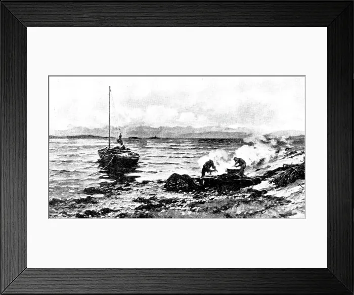 Framed Print : Pictures from the Royal Academy: Tanning the Herring-Nets - C. Hunter, A.R.A. 1895. Creator: George Meisenbach Framed Print : Pictures from the Royal Academy: Tanning the Herring-Nets - C. Hunter, A.R.A. 1895. Creator: George Meisenbach