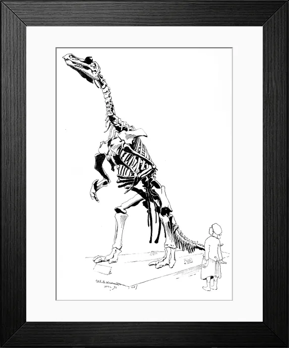 Framed Print : The Iguanodon, 1895. Creator: Carl Hentschel Framed Print : The Iguanodon, 1895. Creator: Carl Hentschel