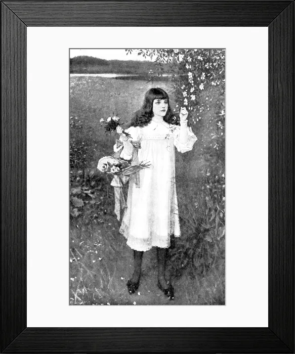 Framed Print : Pictures from the Royal Academy: Gladys, Daughter of Walter Palmer...G. H. Boughton, A.R.A. 1895. Creator: George Meisenbach