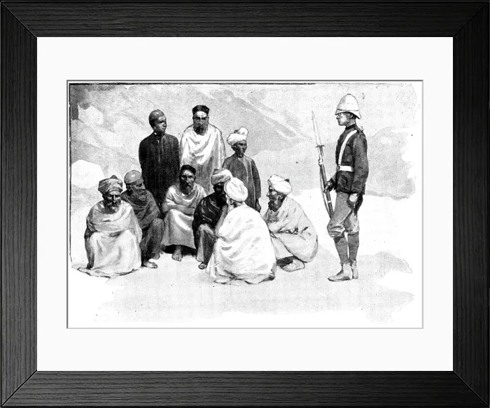 Framed Print : The Chitral Expedition: Swat prisoners taken at the Malakand Fight, 1895. Creator: Unknown Framed Print : The Chitral Expedition: Swat prisoners taken at the Malakand Fight, 1895. Creator: Unknown