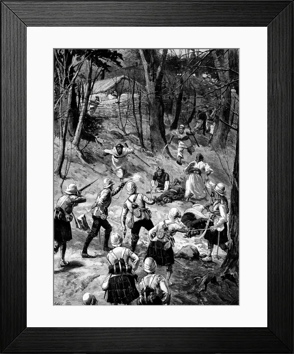 Framed Print : The Chitral Expedition - from a sketch by Mr. A. D. Greenhill Gardyne, 1895. Creator: P Naumann Framed Print : The Chitral Expedition - from a sketch by Mr. A. D. Greenhill Gardyne, 1895. Creator: P Naumann