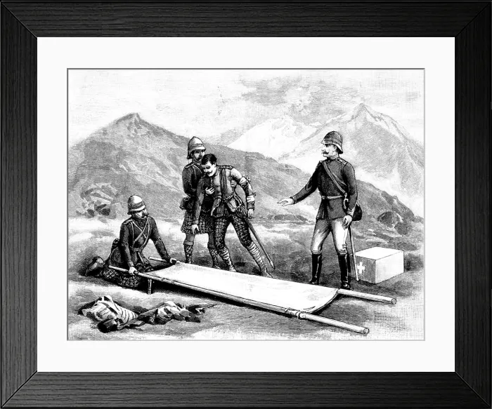 Framed Print : The Chitral Expedition:Captain Macfarlane...wounded at the taking of Malakand Pass... 1895. Creator: Unknown Framed Print : The Chitral Expedition:Captain Macfarlane...wounded at the taking of Malakand Pass... 1895. Creator: Unknown