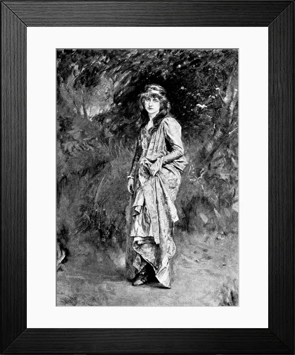 Framed Print : Pictures from the Royal Academy: 'And Will He Not Come Again?' - E. J. Gregory, A.R.A. 1895. Creator: George Meisenbach Framed Print : Pictures from the Royal Academy: 'And Will He Not Come Again?' - E. J. Gregory, A.R.A. 1895. Creator: George Meisenbach
