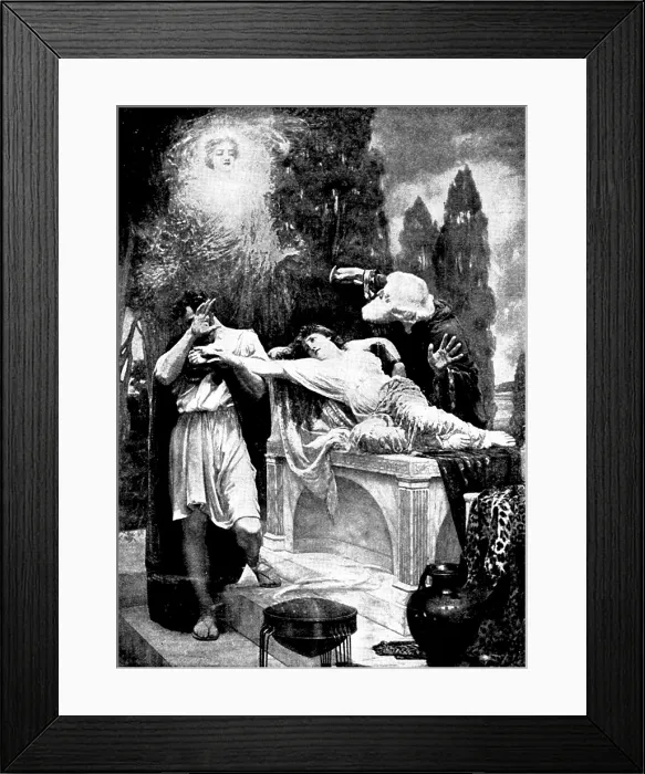Framed Print : Pictures from the Royal Academy: The Sacrifice of Iphigenia - Reginald Arthur, 1895. Creator: George Meisenbach Framed Print : Pictures from the Royal Academy: The Sacrifice of Iphigenia - Reginald Arthur, 1895. Creator: George Meisenbach
