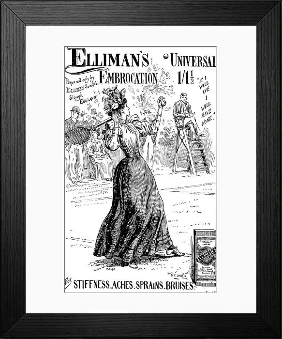 Framed Print : Advertisement for Elliman's Universal Embrocation, 1895. Creator: Joseph Swain. Advertisement for Elliman's Universal Embrocation, 1895. Creator: Joseph Swain Framed Print : Advertisement for Elliman's Universal Embrocation, 1895. Creator: Joseph Swain. Advertisement for Elliman's Universal Embrocation, 1895. Creator: Joseph Swain