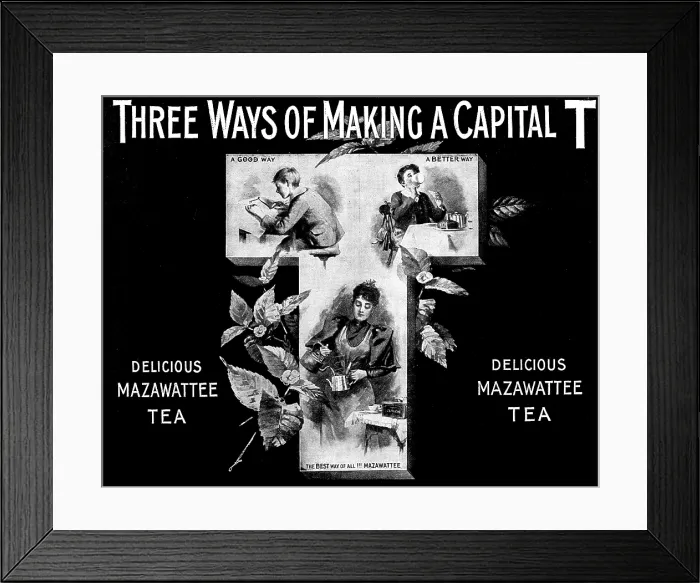Framed Print : Advertisement for Mazawattee Tea, 1895. Creator: Unknown Framed Print : Advertisement for Mazawattee Tea, 1895. Creator: Unknown