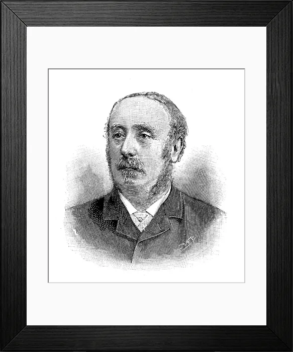 Framed Print : Sir Lewis Morris, 1895. Creator: P Naumann Framed Print : Sir Lewis Morris, 1895. Creator: P Naumann