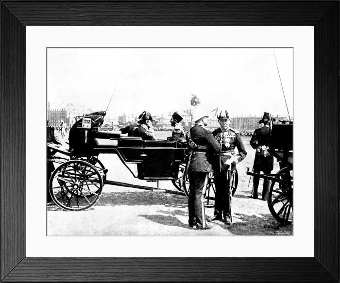 Framed Print : Review on Southsea Common in honour of the Ameer's son: watching The March Past, 1895 Framed Print : Review on Southsea Common in honour of the Ameer's son: watching The March Past, 1895