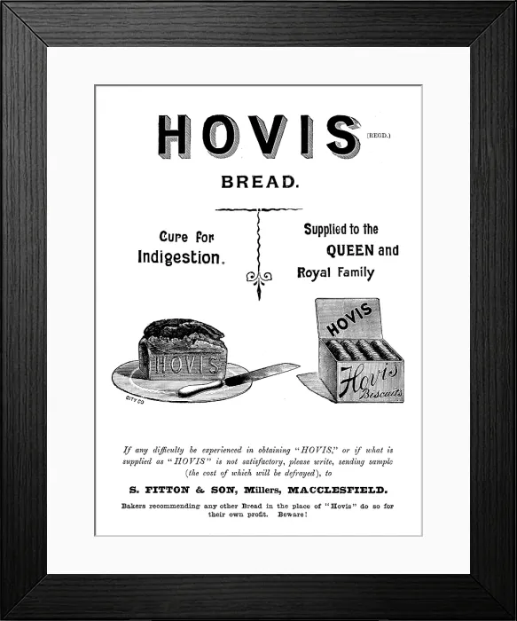 Framed Print : Advertisement for Hovis Bread, 1895. Creator: Unknown Framed Print : Advertisement for Hovis Bread, 1895. Creator: Unknown
