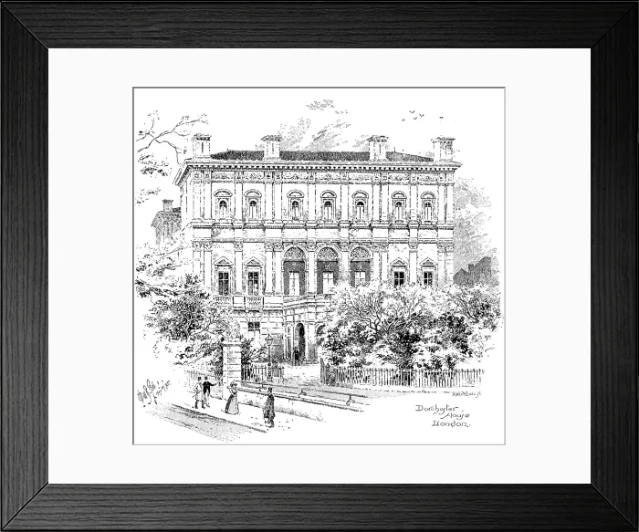 Framed Print : Dorchester House, Park Lane, residence of...Shahzada Nasrullah Khan during his stay in London, 1895. Creator: Carl Hentschel Framed Print : Dorchester House, Park Lane, residence of...Shahzada Nasrullah Khan during his stay in London, 1895. Creator: Carl Hentschel