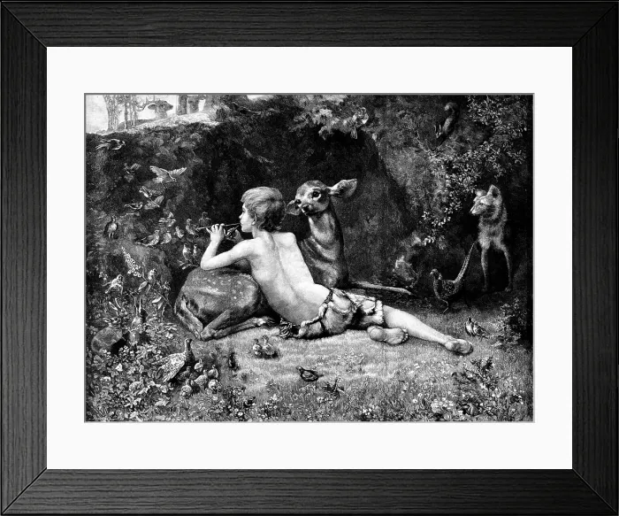 Framed Print : In Arcadia, 1895. Creator: P Naumann Framed Print : In Arcadia, 1895. Creator: P Naumann