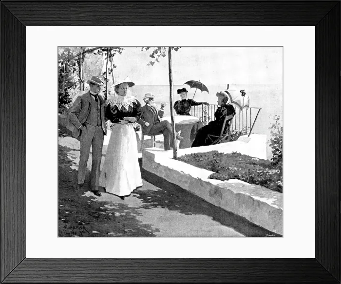 Framed Print : Adam Johnstone's Son: Clare and Johnstone walked slowly up and down, passing and repassing... 1895 Framed Print : Adam Johnstone's Son: Clare and Johnstone walked slowly up and down, passing and repassing... 1895