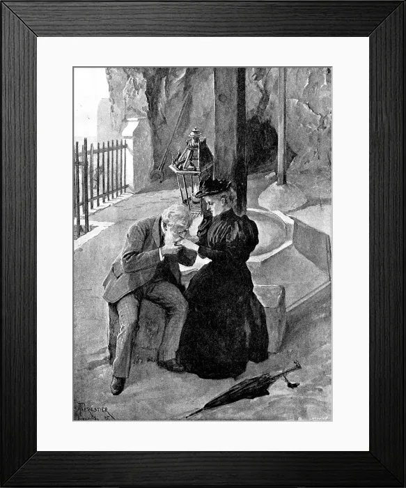 Framed Print : Adam Johnstone's Son: He caught the two hands in his...and he kissed the hands twice, 1895 Framed Print : Adam Johnstone's Son: He caught the two hands in his...and he kissed the hands twice, 1895