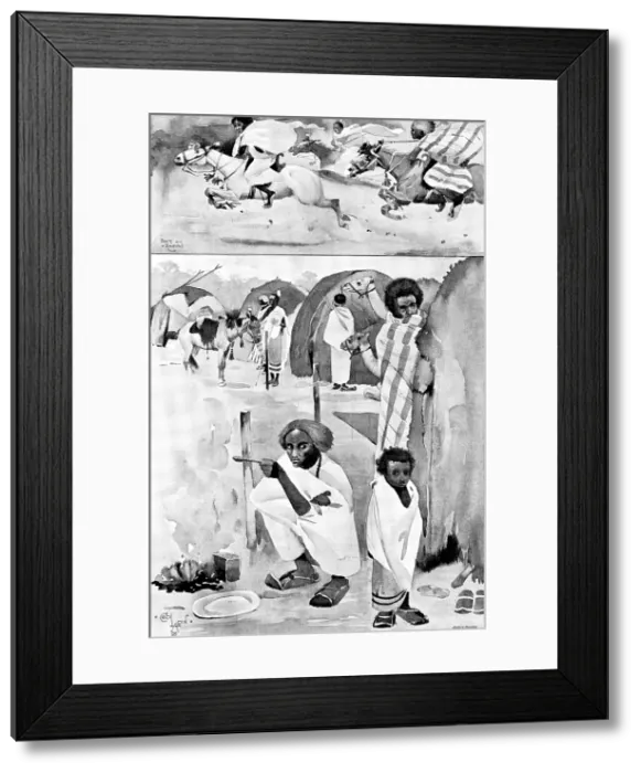 Framed Print : Somaliland at the Crystal Palace: inside the Somali Kraal, 1895. Creator: Andre & Sleigh Framed Print : Somaliland at the Crystal Palace: inside the Somali Kraal, 1895. Creator: Andre & Sleigh