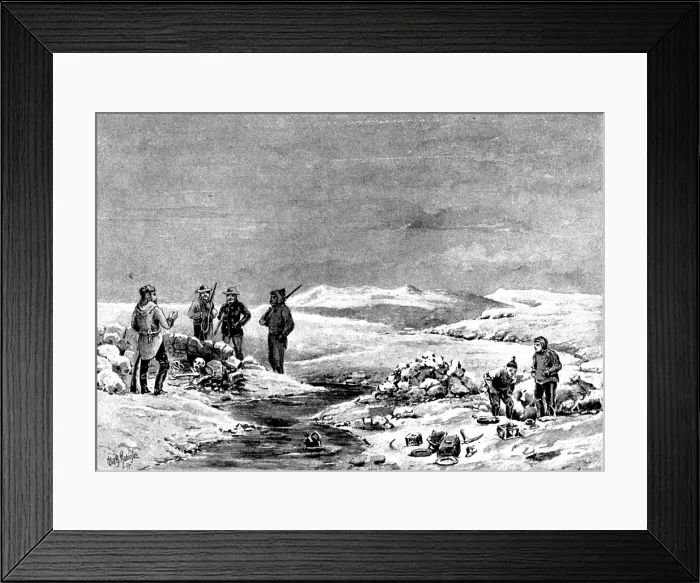 Framed Print : The Franklin Celebration: discovery of relics of the Franklin Expedition, 1895. Creator: Carl Hentschel Framed Print : The Franklin Celebration: discovery of relics of the Franklin Expedition, 1895. Creator: Carl Hentschel
