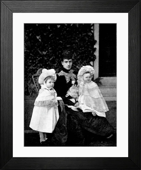 Framed Print : The Princess of Wales and her grandchildren, Lady Alexandra and Lady Maud Duff... 1895. Creator: W&D Downey Framed Print : The Princess of Wales and her grandchildren, Lady Alexandra and Lady Maud Duff... 1895. Creator: W&D Downey