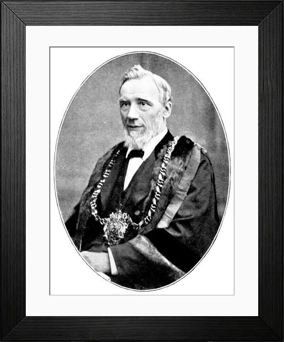 Framed Print : The Duke and Duchess of York at Sheffield: the Mayor of Sheffield, Mr. C. T. Skelton, 1895. Creator: George Meisenbach Framed Print : The Duke and Duchess of York at Sheffield: the Mayor of Sheffield, Mr. C. T. Skelton, 1895. Creator: George Meisenbach