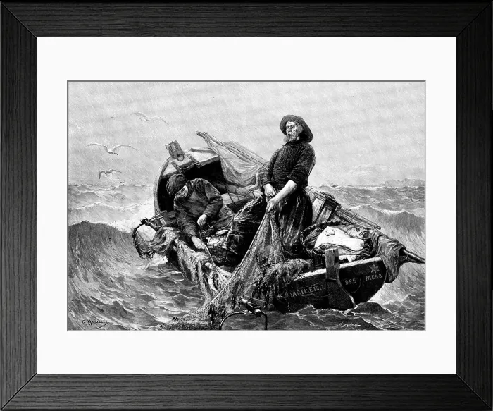 Framed Print : A Good Catch - G. Haquette, 1895. Creator: H. Baude Framed Print : A Good Catch - G. Haquette, 1895. Creator: H. Baude