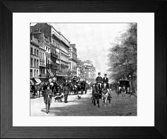 Framed Print : The London Season: Piccadilly, 1895. Creator: P Naumann Framed Print : The London Season: Piccadilly, 1895. Creator: P Naumann