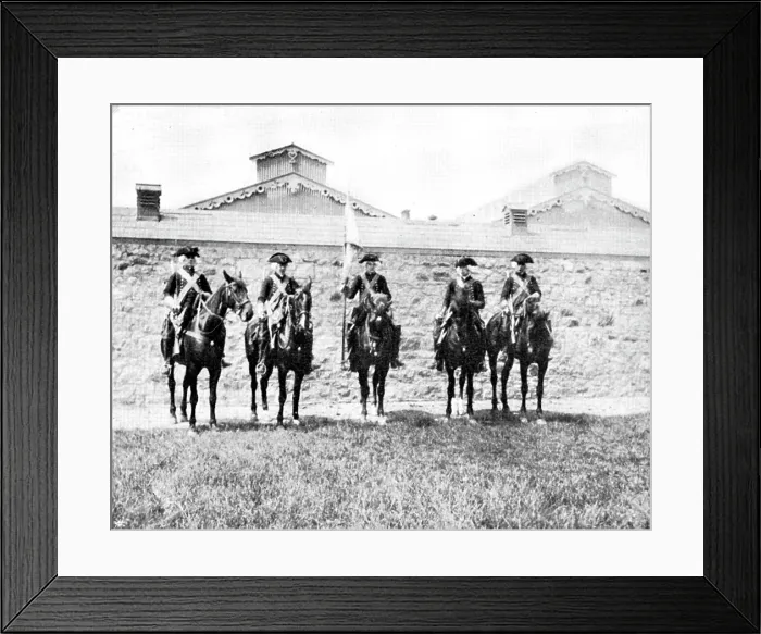 Framed Print : The Military Tournament at the Agricultural Hall: Period 1743, (1895). Creator: Unknown Framed Print : The Military Tournament at the Agricultural Hall: Period 1743, (1895). Creator: Unknown
