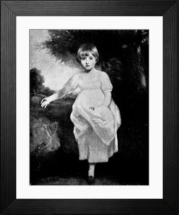 Framed Print : Beautiful Children at the Grafton Gallery: Miss Harriet Cholmondeley - John Hoppner, R.A. 1895. Creator: George Meisenbach Framed Print : Beautiful Children at the Grafton Gallery: Miss Harriet Cholmondeley - John Hoppner, R.A. 1895. Creator: George Meisenbach