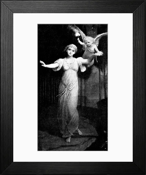 Framed Print : Under Love's Guidance - C. E. Halle, 1895. Creator: George Meisenbach. Under Love's Guidance - C. E. Halle, 1895. Creator: George Meisenbach