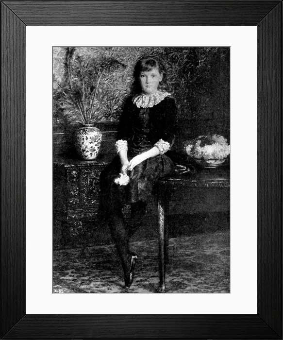 Framed Print : Beautiful Children at the Grafton Gallery: Mabel, Daughter of C. J. Galloway...E. J. Gregory, 1895. Creator: Unknown Framed Print : Beautiful Children at the Grafton Gallery: Mabel, Daughter of C. J. Galloway...E. J. Gregory, 1895. Creator: Unknown