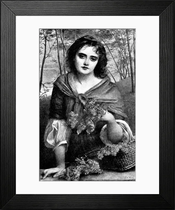 Framed Print : Lilacs - C. E. Halle, 1895. Creator: George Meisenbach Framed Print : Lilacs - C. E. Halle, 1895. Creator: George Meisenbach