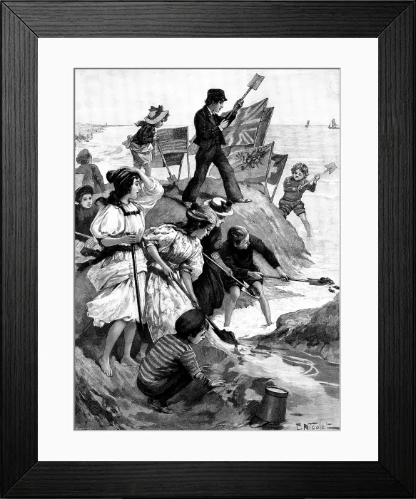 Framed Print : Coast Defence, 1895. Creator: P Naumann Framed Print : Coast Defence, 1895. Creator: P Naumann