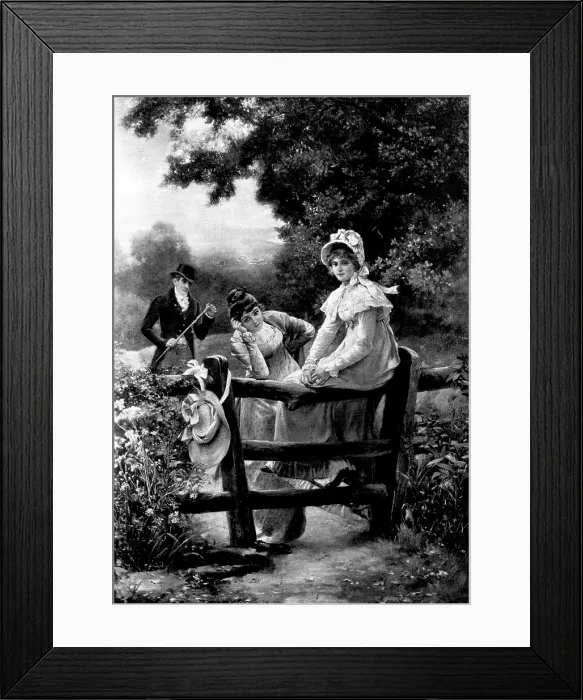 Framed Print : A Dangerous Crossing, 1895. Creator: Unknown Framed Print : A Dangerous Crossing, 1895. Creator: Unknown