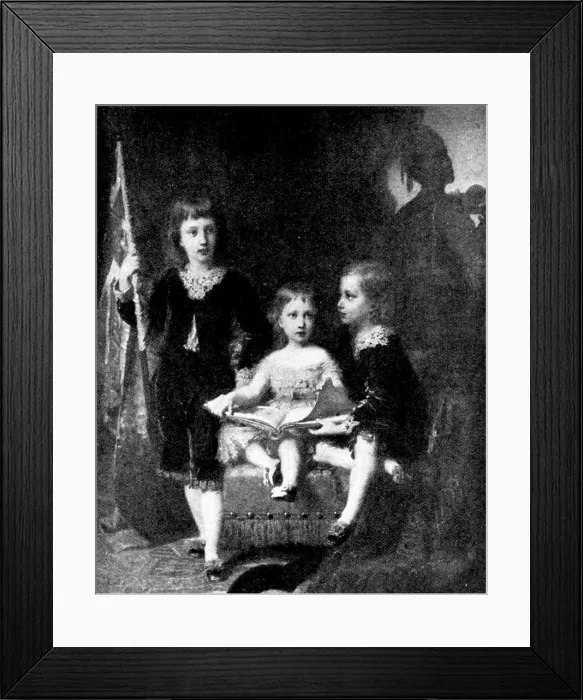 Framed Print : Beautiful Children at the Grafton Gallery: Prince Albert Victor, Princess Louise...C. Bauerle, 1895. Creator: Unknown Framed Print : Beautiful Children at the Grafton Gallery: Prince Albert Victor, Princess Louise...C. Bauerle, 1895. Creator: Unknown