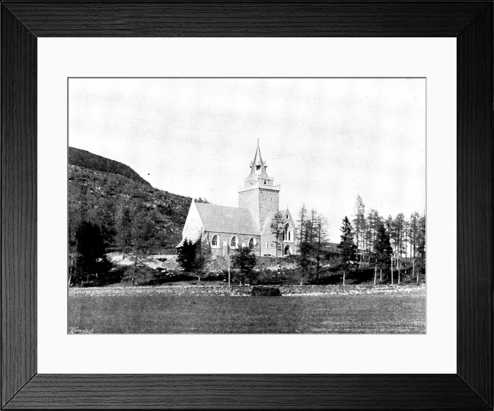 Framed Print : The new parish church at Crathie, 1895. Creator: W. Maxwell Maynard Framed Print : The new parish church at Crathie, 1895. Creator: W. Maxwell Maynard