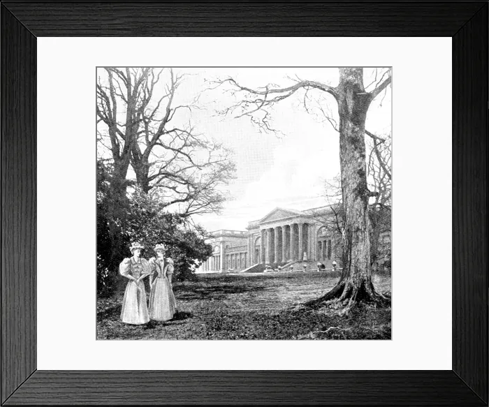 Framed Print : The Duc d'Aosta's Marriage with Princess Helene of Orleans: Stowe House: a walk in the grounds Framed Print : The Duc d'Aosta's Marriage with Princess Helene of Orleans: Stowe House: a walk in the grounds