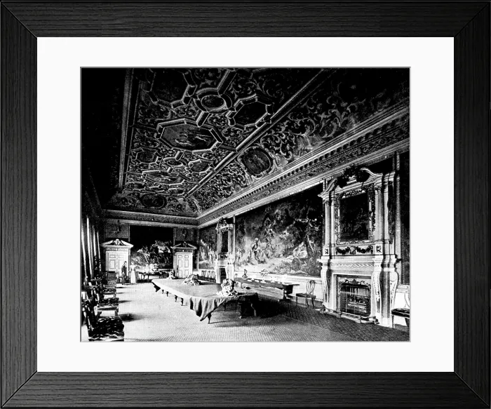 Framed Print : The Duc d'Aosta's Marriage with Princess Helene of Orleans: Banqueting-Hall, Stowe House, 1895 Framed Print : The Duc d'Aosta's Marriage with Princess Helene of Orleans: Banqueting-Hall, Stowe House, 1895