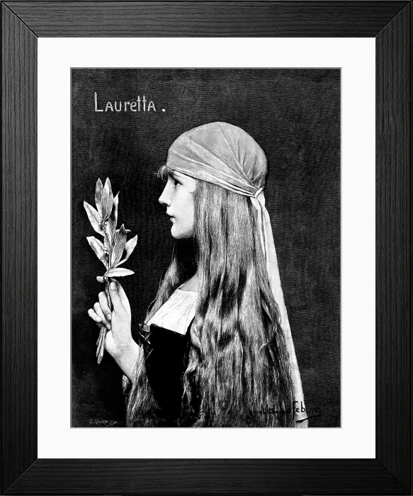 Framed Print : Lauretta - by Jules Lefebvre, 1895. Creator: Giuseppe Gilardi Framed Print : Lauretta - by Jules Lefebvre, 1895. Creator: Giuseppe Gilardi