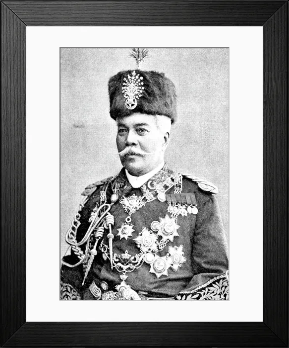 Framed Print : His Highness the late Sultan of Johore, G.C.M.G. K.C.S.I. 1895. Creator: Herr Nache Framed Print : His Highness the late Sultan of Johore, G.C.M.G. K.C.S.I. 1895. Creator: Herr Nache