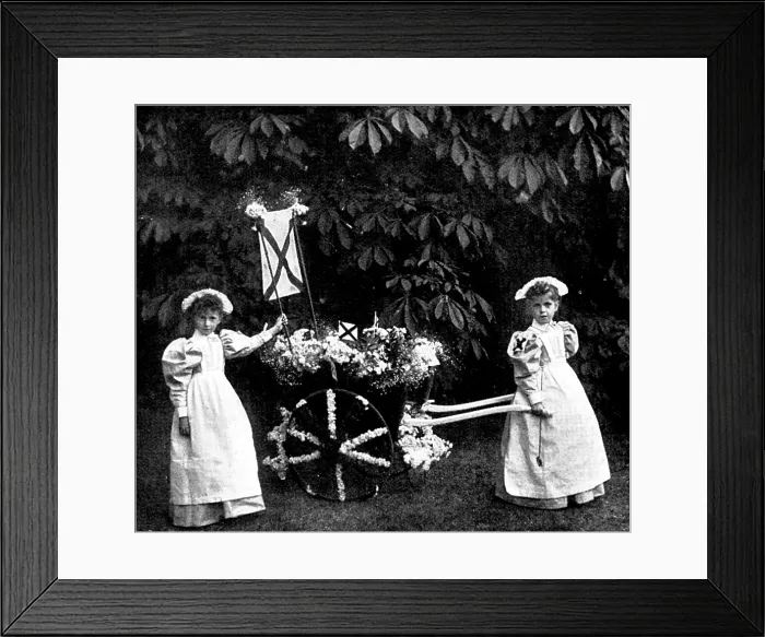 Framed Print : Children's Floral Fete, Royal Botanical Society's Gardens, Regent's Park: 'Alexandra Nurses, ' 1895 Framed Print : Children's Floral Fete, Royal Botanical Society's Gardens, Regent's Park: 'Alexandra Nurses, ' 1895