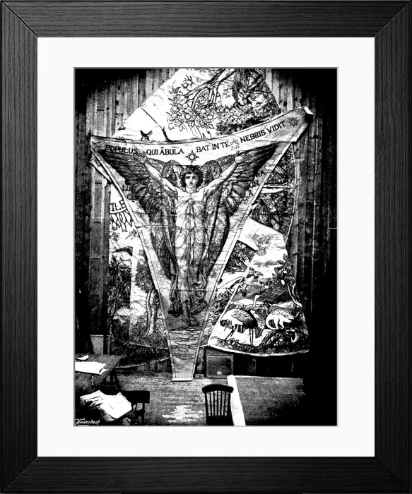 Framed Print : New Mosaics at St. Paul's Cathedral: cartoon of the Angel of the Creation... 1895. Creator: Frederick Hollyer. New Mosaics at St Framed Print : New Mosaics at St. Paul's Cathedral: cartoon of the Angel of the Creation... 1895. Creator: Frederick Hollyer. New Mosaics at St