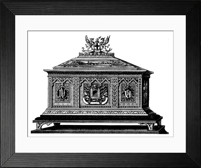 Framed Print : Casket presented to the Shahzada by the City Corporation, 1895. Creator: Unknown Framed Print : Casket presented to the Shahzada by the City Corporation, 1895. Creator: Unknown