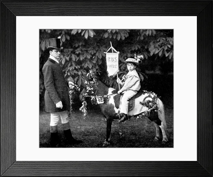 Framed Print : Children's Floral Fete, Royal Botanical Society's Gardens, Regent's Park: Sir Walter's pony, 1895 Framed Print : Children's Floral Fete, Royal Botanical Society's Gardens, Regent's Park: Sir Walter's pony, 1895