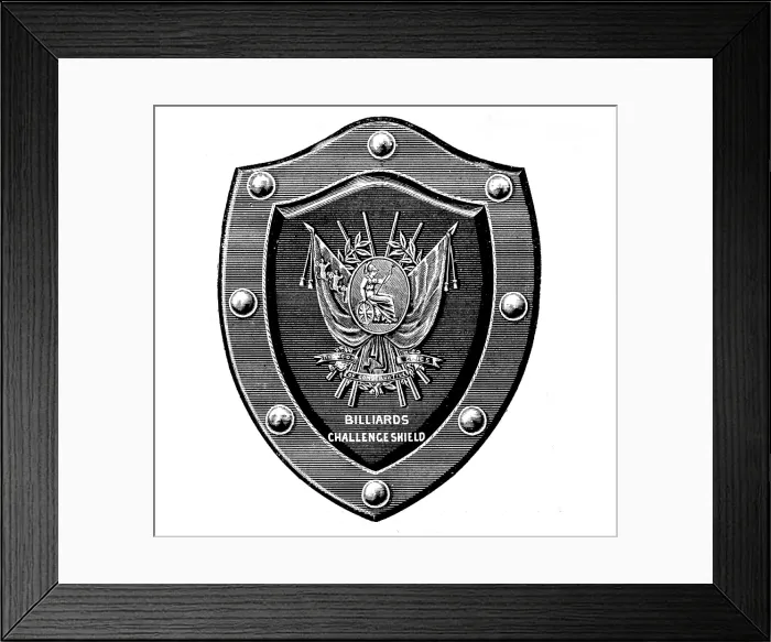 Framed Print : Conservative Clubs Billiard Challenge Shield, 1895. Creator: Unknown. Conservative Clubs Billiard Challenge Shield, 1895. Creator: Unknown Framed Print : Conservative Clubs Billiard Challenge Shield, 1895. Creator: Unknown. Conservative Clubs Billiard Challenge Shield, 1895. Creator: Unknown