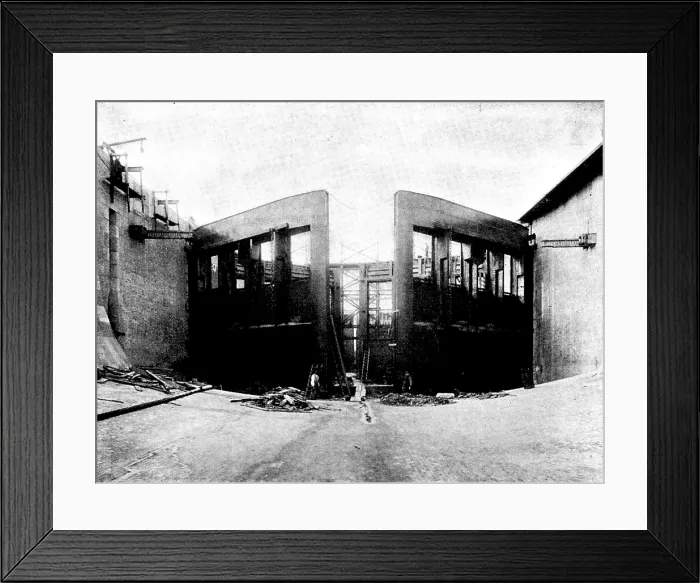 Framed Print : The Opening of the Baltic Canal: Brunsbuttel Entrance sluice-gates, partly constructed, 1895. Creator: Unknown Framed Print : The Opening of the Baltic Canal: Brunsbuttel Entrance sluice-gates, partly constructed, 1895. Creator: Unknown