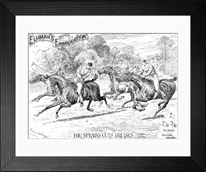 Framed Print : Advertisement for Elliman's Royal Embrocation, 1895. Creator: Unknown. Advertisement for Elliman's Royal Embrocation, 1895. Creator: Unknown Framed Print : Advertisement for Elliman's Royal Embrocation, 1895. Creator: Unknown. Advertisement for Elliman's Royal Embrocation, 1895. Creator: Unknown